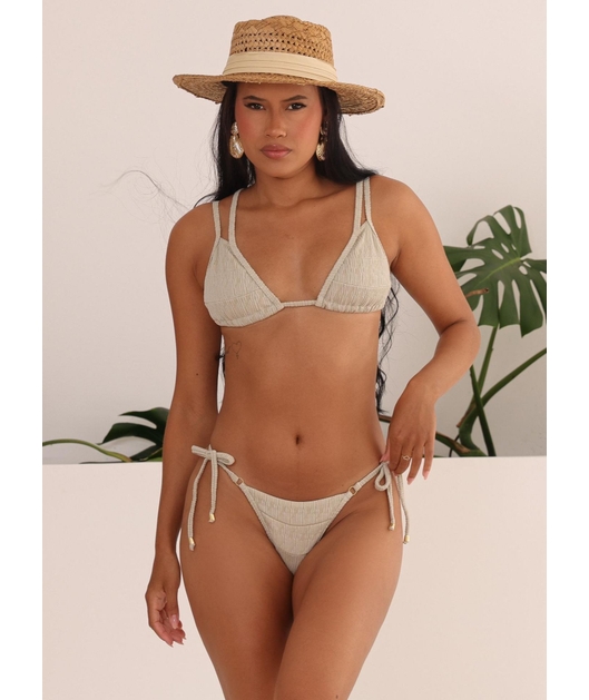 BIQUÍNI CORTININHA CRUZADO CALCINHA DE AMARRAR NUDE COLEÇÃO FLUIR