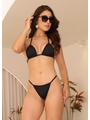 BIQUÍNI CORTININHA CALCINHA COM REGULADOR PRETO COLEÇÃO COLOR BEACH - 1