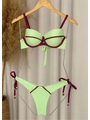BIQUÍNI MEIA TAÇA CALCINHA DE AMARRAR VERDE COLEÇÃO VERANO COMB2564 - 3