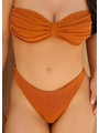 BIQUÍNI TOP TOMARA QUE CAIA CALCINHA ASA DELTA MARROM COLEÇÃO FRUIT - 3