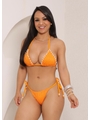 BIQUÍNI CORTININHA CALCINHA DE AMARRAR LARANJADO COLEÇÃO PÉROLA - 1