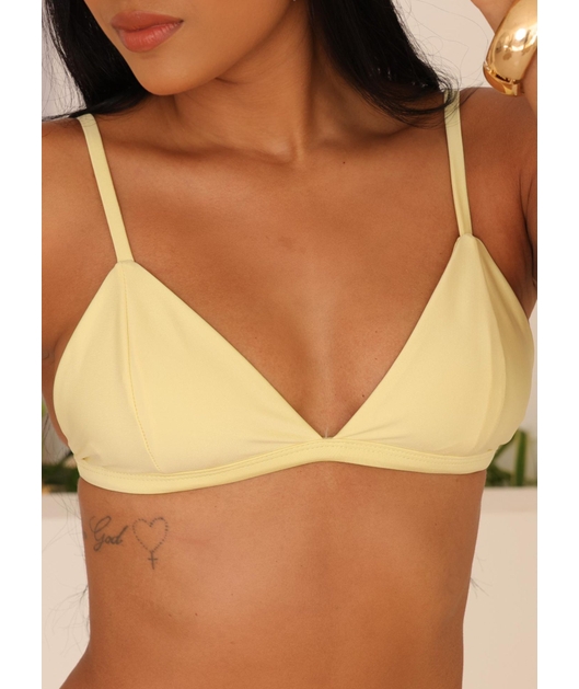 BIQUÍNI REGULADOR CALCINHA EMPINA BUMBUM AMARELO CLARO COLEÇÃO BASIC