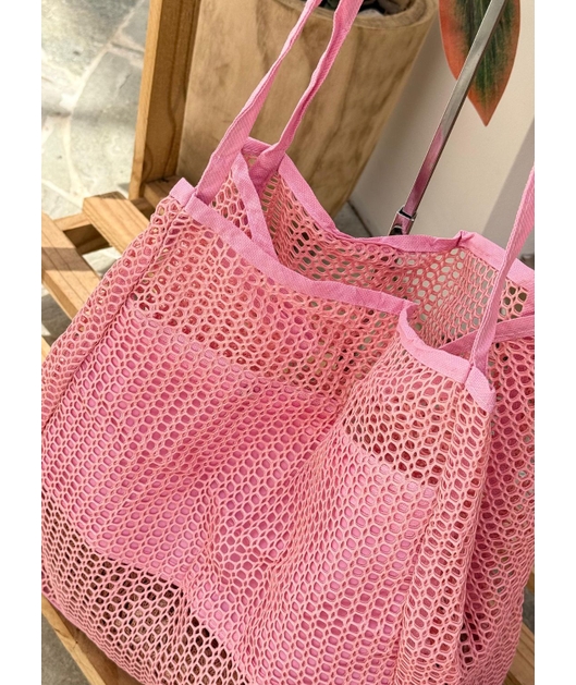BOLSA TOTE TELADA ROSA