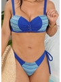 BIQUÍNI TOP CALCINHA DE AMARRAR AZUL ROYAL COLEÇÃO ÁGUA DE COCO - 3