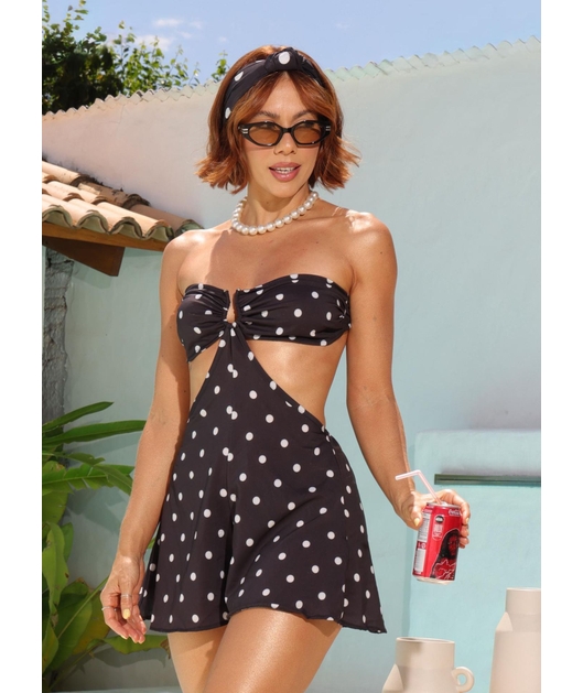 SAÍDA DE PRAIA MACAQUINHO NA SEDINHA PRETO COLEÇÃO PÉTIT POÁ COMB624