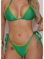 BIQUÍNI CORTININHA CROCHÊ CALCINHA AMARRAR VERDE BANDEIRA COLEÇÃO BRASIL RAIZ - 4