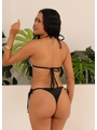 BIQUÍNI CORTININHA CROCHÊ CALCINHA DE AMARRAR PRETO COLEÇÃO MARINE COMB M26 - 2