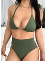 BIQUÍNI CORTININHA CALCINHA TALA VERDE MILITAR COLEÇÃO CALIENTE - 3