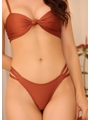 BIQUÍNI TOP NÓ CALCINHA STRAPPY MARROM COLEÇÃO COR DO PECADO - 3