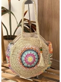 BOLSA DE PRAIA CROCHÊ MANDALA COLORIDA LOOK5849 - 1