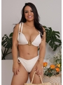 BIQUÍNI TOP ELO CALCINHA TRADICIONAL DE AMARRAR OFF WHITE COLEÇÃO PURO AMOR DROP 2 COMB77 - 1