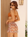 SAÍDA DE PRAIA MINI SAIA NO TULE ESTAMPA TANGERINA COLEÇÃO FRUIT - 2