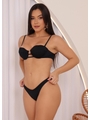BIQUÍNI MEIA TAÇA CALCINHA ASA DELTA PRETO COLEÇÃO VIBRA VERÃO - 1