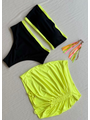 COMBO DE CARNAVAL BIQUÍNI TOP PRETO E MINI SAIA VERDE NEON COLEÇÃO ESQUENTA FOLIA - 1