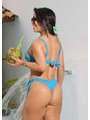 BIQUÍNI TOP CALCINHA DE AMARRAR AZUL COLEÇÃO ÁGUA DE COCO M405 - 2