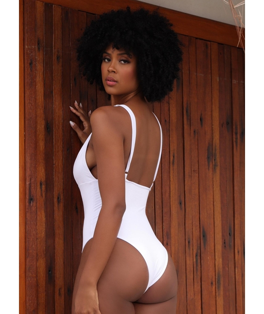 MAIÔ TRADICIONAL DECOTE V BRANCO COLEÇÃO FLORESCER