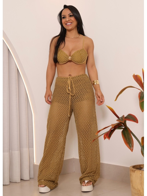 SAÍDA DE PRAIA CALÇA NO CROCHÊ MEL COLEÇÃO ILHABELA