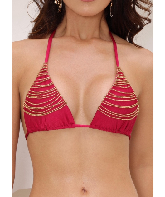 BIQUÍNI CORTININHA LUX CALCINHA DE AMARRAR MARSALA COLEÇÃO MAREIA