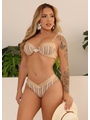 BIQUÍNI MEIA TAÇA CROCHÊ CALCINHA ASA DELTA NUDE COLEÇÃO MARINE M50 - 1