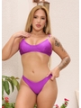 BIQUÍNI TOP PÉROLA CALCINHA ASA DELTA ROXO FÚCSIA COLEÇÃO PARTIU PRAIA - 1