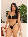 BIQUÍNI TOP ESTELA CALCINHA COM REGULADOR PRETO COLEÇÃO CLAREIA - 1