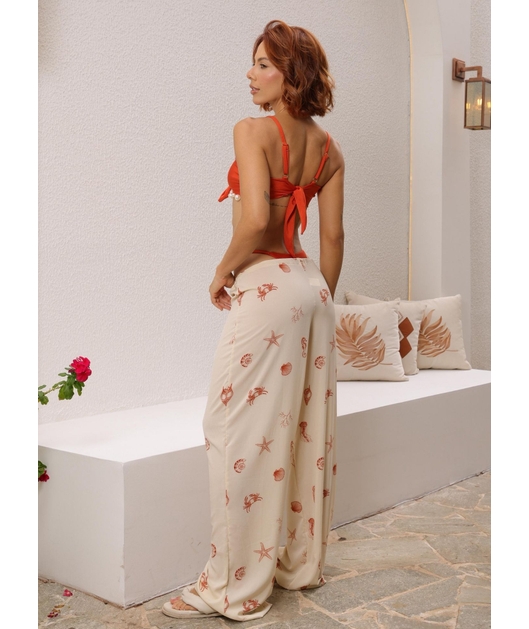 SAÍDA DE PRAIA CALÇA NA SEDINHA NUDE COLEÇÃO FUNDO DO MAR