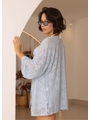 SAÍDA DE PRAIA CONJUNTO KIMONO COM SHORT NA RENDA AZUL COLEÇÃO ÁGUA VIVA - 2