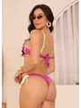 BIQUÍNI MEIA TAÇA CALCINHA DE AMARRAR ROSA COLEÇÃO VERANO - 2