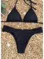 BIQUÍNI CORTININHA CALCINHA BORBOLETA PRETO COLEÇÃO CALIENTE - 4
