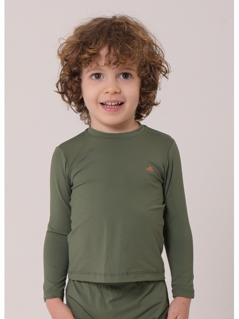 CAMISA INFANTIL DE PROTEÇÃO UV VERDE