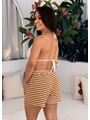 SAÍDA DE PRAIA SHORT LISTRA CARAMELO - 2