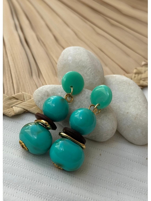 ACESSÓRIO DE PRAIA BRINCO VERDE ÁGUA