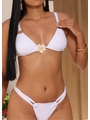 BIQUÍNI CORTININHA FLOR CALCINHA RECORTE BRANCA COLEÇÃO BEACH GLAM - 3