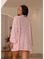 SAÍDA DE PRAIA CONJUNTO KIMONO COM SHORT NA RENDA ROSA COLEÇÃO ÁGUA VIVA - 2
