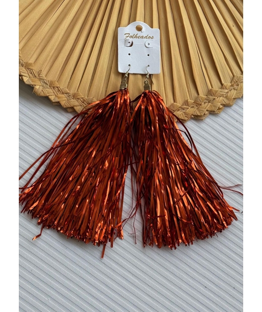 ACESSÓRIO BRINCO POMPOM BRONZE