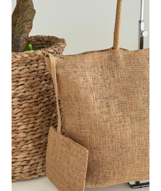 BOLSA DE PRAIA GRANDE BEGE ECO