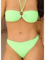 BIQUÍNI TOP ARGOLA CALCINHA TRADICIONAL VERDE NEON COLEÇÃO COLOR BEACH LOOKN462 - 3