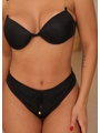 BIQUÍNI MEIA TAÇA CORRENTE CALCINHA ASA DELTA PRETO COLEÇÃO SOLARE - 3