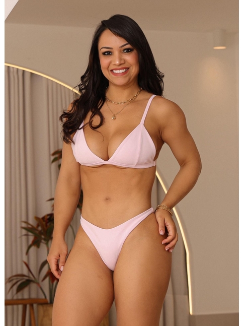 BIQUÍNI REGULADOR CALCINHA EMPINA BUMBUM ROSA CLARO COLEÇÃO ÁGUA VIVA