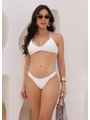 BIQUÍNI TOP COSTAS CRUZADO CALCINHA ASA DELTA BRANCO COLEÇÃO LUAL COMB M03 - 1