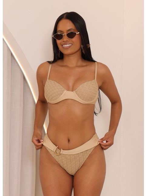 BIQUÍNI MEIA TAÇA CALÇINHA TRADICIONAL NUDE COLEÇÃO FESTEJAR
