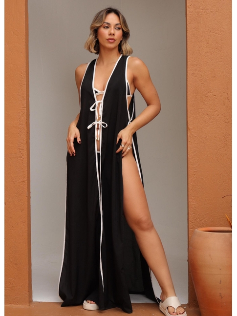 SAÍDA DE PRAIA LONGA HARMONIA PRETA NA SEDINHA COMB624