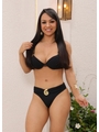 BIQUÍNI MEIA TAÇA CALCINHA ASA DELTA PRETO COLEÇÃO FEST NEW YEAR - 1