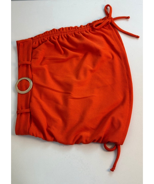 SAÍDA DE PRAIA MINI SAIA COM CINTO VERMELHA COLEÇÃO ARRAIÁ