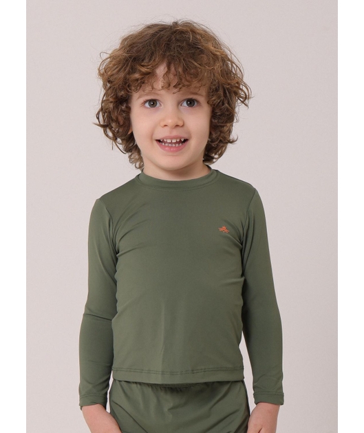 CAMISA INFANTIL DE PROTEÇÃO UV VERDE