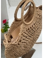 BOLSA DE PALHA MEDIA BEGE TRANÇADA LITORAL - 2