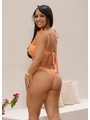BIQUÍNI TOP ESTRELA CALCINHA DE AMARRAR LARANJADO COLEÇÃO PARTIU PRAIA - 2