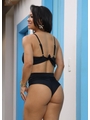 BIQUÍNI TOP ARGOLA CALCINHA ALTA PRETO COLEÇÃO IBIZA - 2