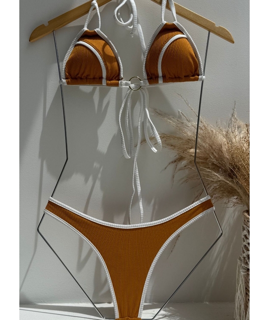 BIQUÍNI CORTININHA VIVO CALCINHA ASA DELTA CARAMELO COLEÇÃO ÁGUA VIVA VAN12