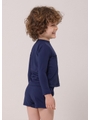 CONJUNTO INFANTIL DE PROTEÇÃO UV CAMISA COM SUNGA AZUL MARINHO - 2